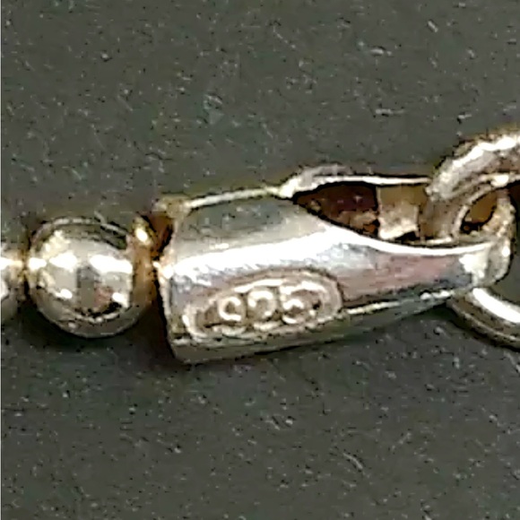 GUCCI Logo Plate Silver 925 Ball Chain Bracelet - Picture 4 of 11